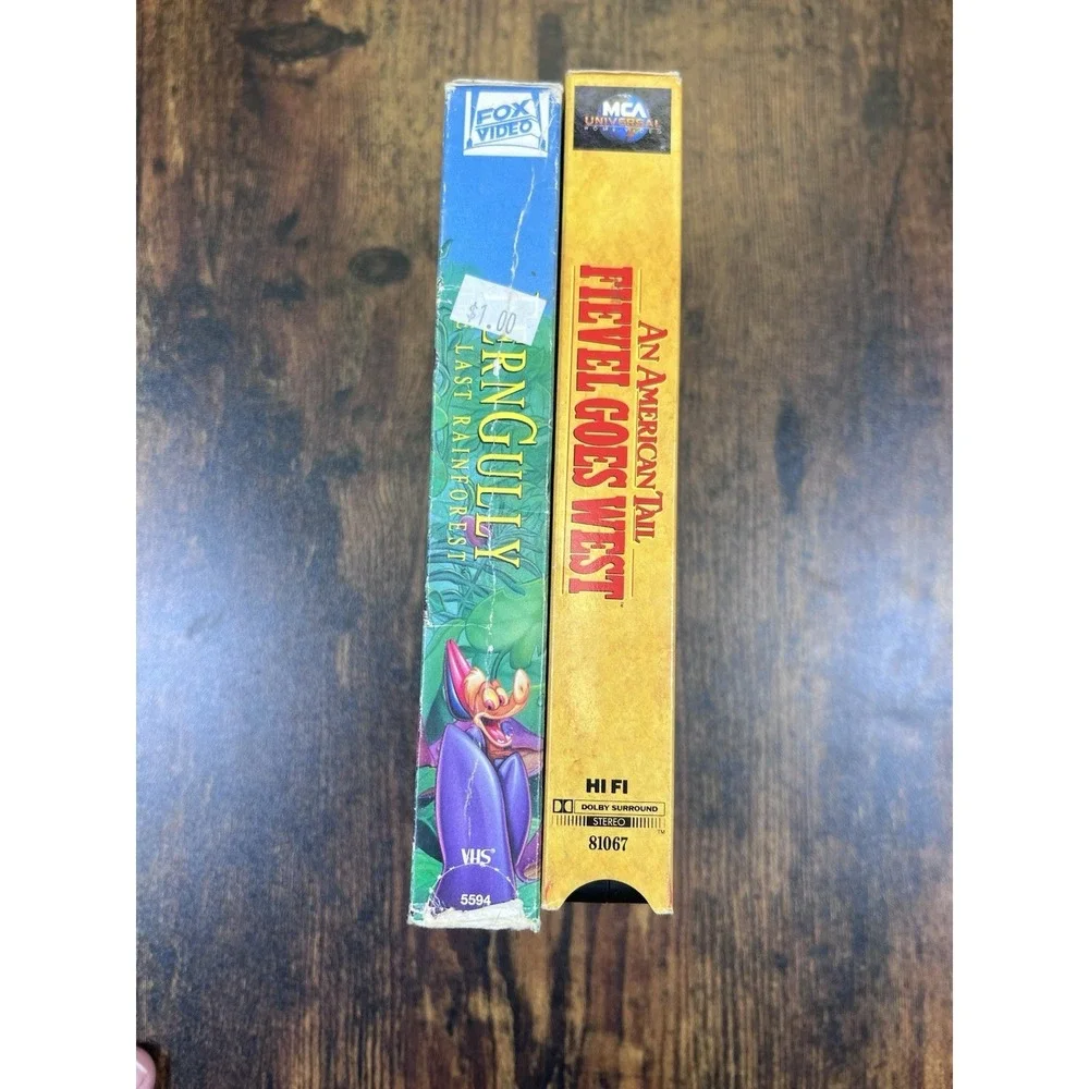 An American Tail: Fievel Goes West VHS And Ferngully VHS Lot Of 2 Vintage VHS